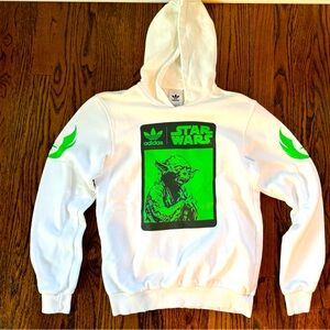 Adidas limited edition Star Wars Yoda hoodie sweatshirt size small or kids XL